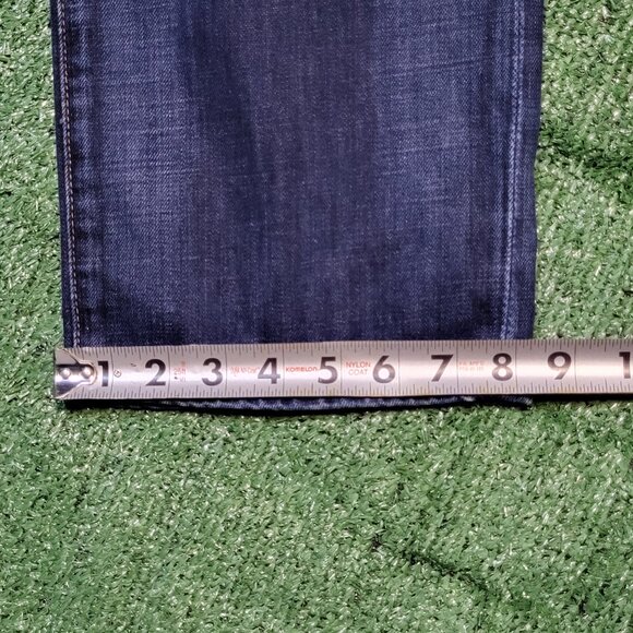 7 For All Mankind Carsen Jeans Men 33x32 Blue Relax Straight Stretch Distressed - Picture 8 of 8